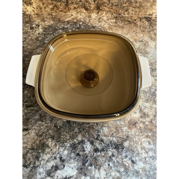 Corning Ware 2L Abundance A-2-B Casserole W/ Clear Pyrex Lid Made in USA Fruit - Picture 7 of 7